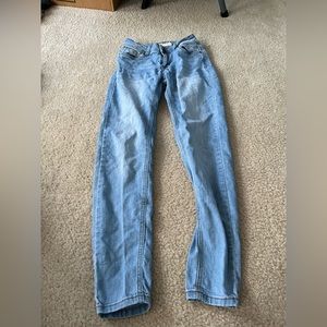 Small skinny jeans, junior size 3, light denim